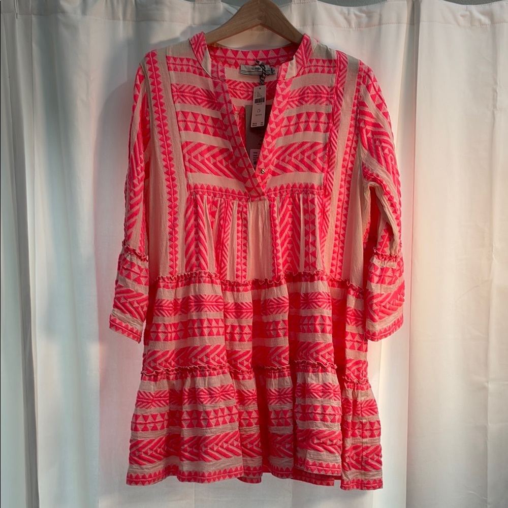 DEVOTION TWINS Pink Patterned Dress